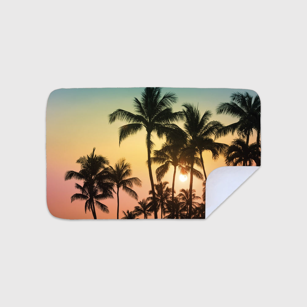 Bobums Microfibre XL Printed Towel - Sunset Rainbow Palms