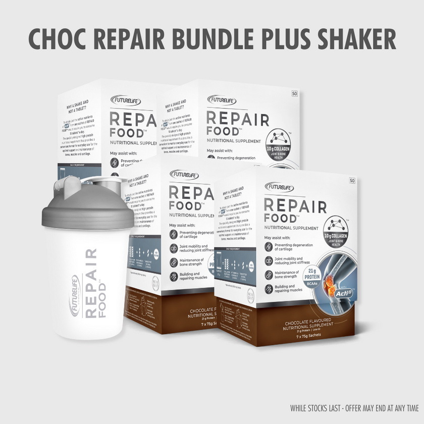 Repair Food Shake 7 day pack x4 - Chocolate + FREE Shaker