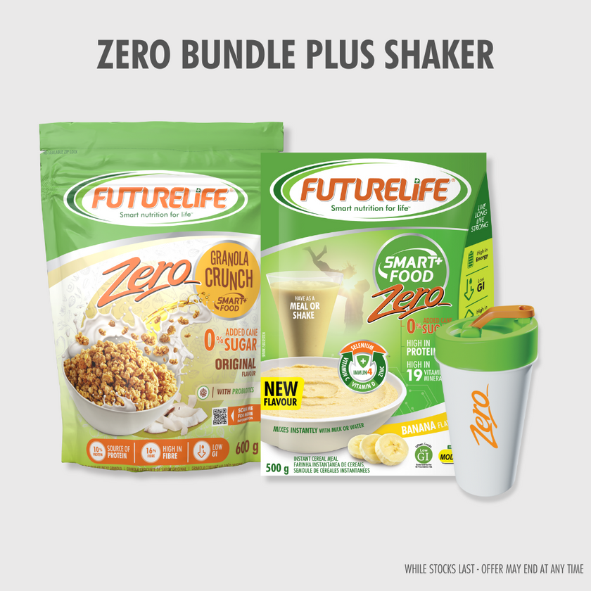 Zero Granola + Smart food Zero Banana + Zero Shaker