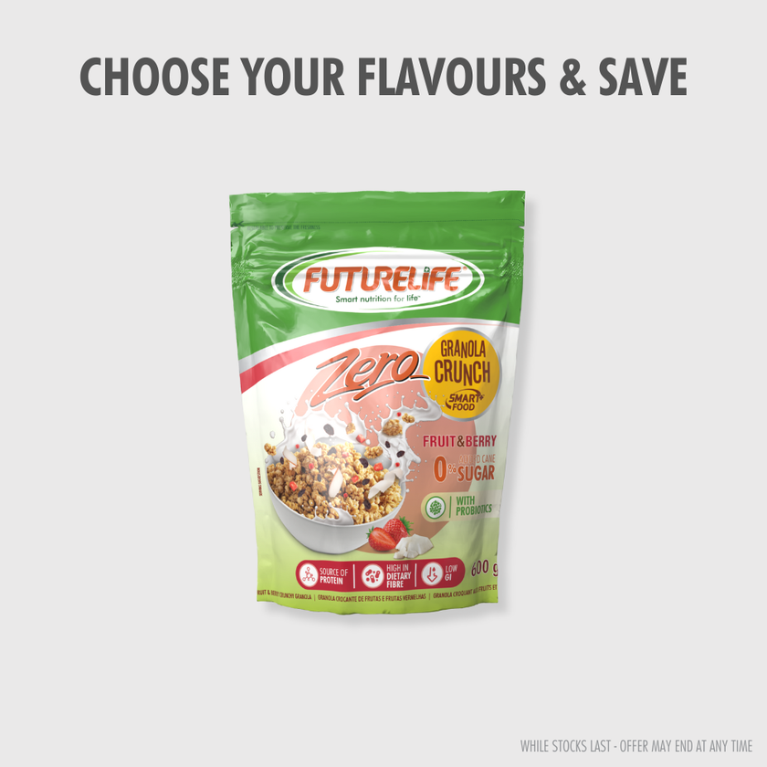 Granola Crunch Smart Food Zero Fruit & Berry Cereal Bag 600g