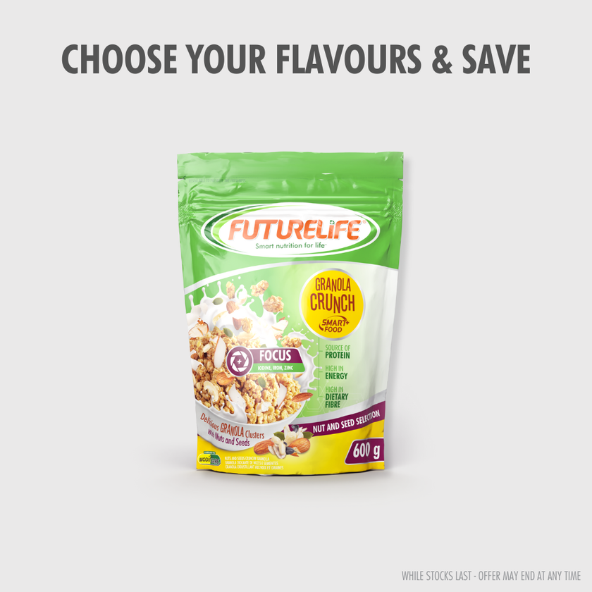 Futurelife Granola Crunch Smart Food Nut and Seed Focus 600g bag