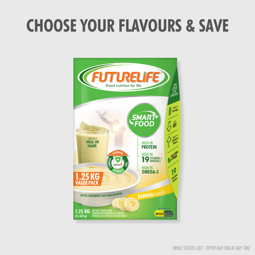 Futurelife Smart+ Banana Flavor Instant Cereal Meal Pack, 1.25kg
