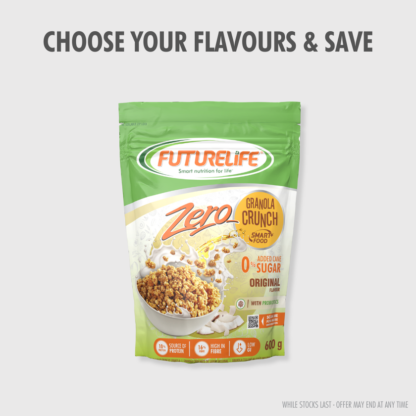 FutureLife Zero Granola Crunch Original 600g pouch, 0% added sugar