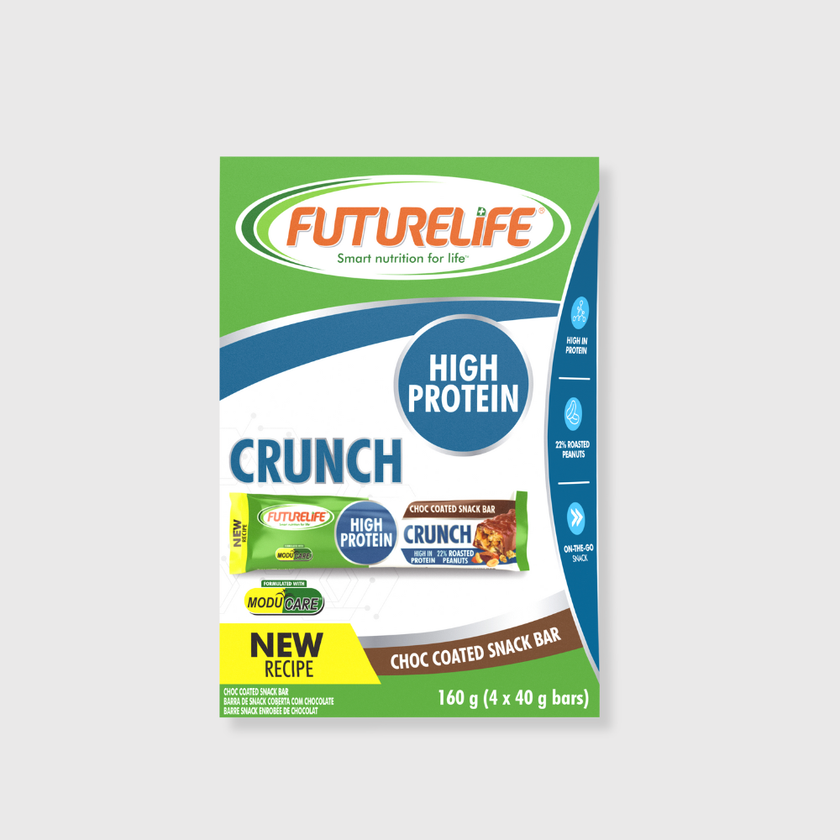 Futurelife High Energy Protein Crunch Bar Choc Coated 4-pack