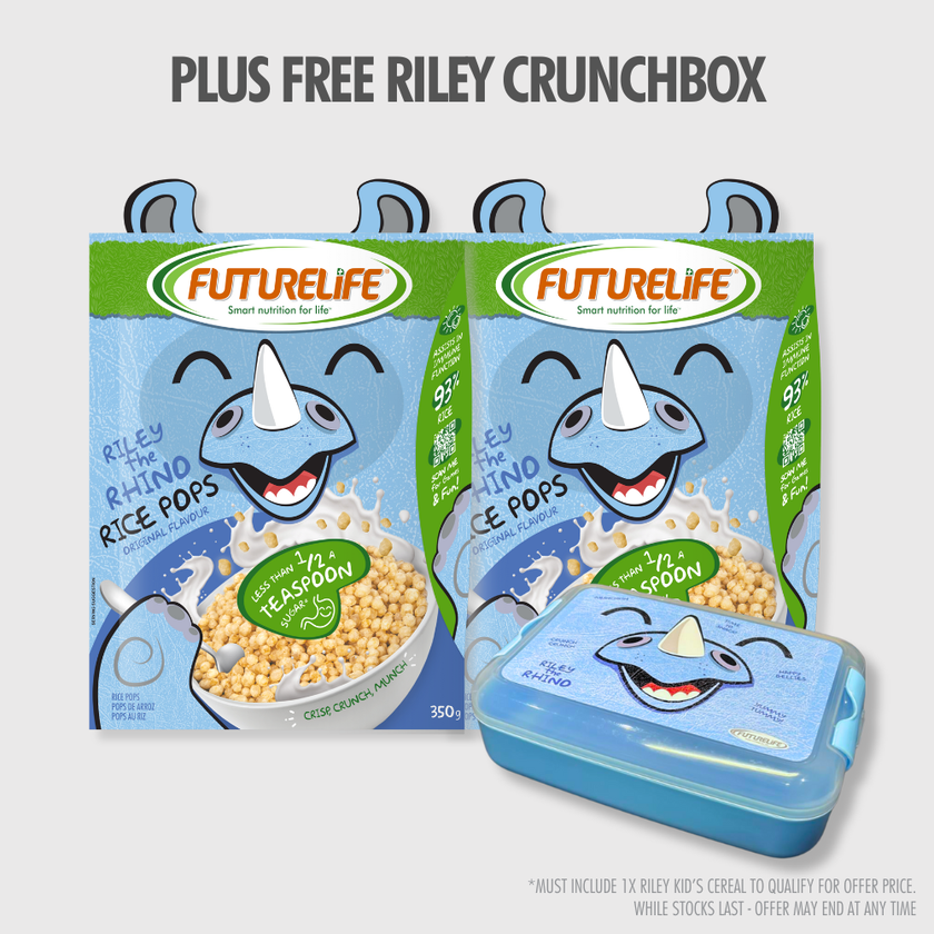 Blue Riley the Rhino lunchbox in KIDS RILEY x2 offer