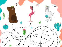 Pink flamingo plush toy with white wings and black beak, made of soft fabric.