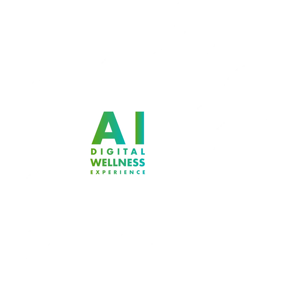 Pixelated robot toy with green and white ai logo in center.