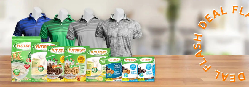 A row of colorful futurelife cereal boxes, each featuring vibrant packaging with different flavors and images of grains or fruits.