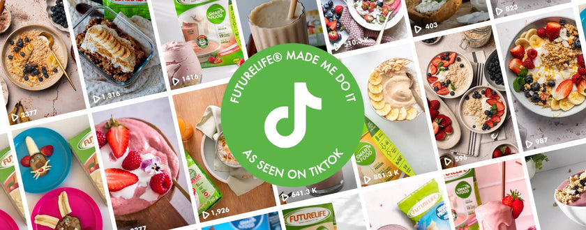 Tiktok green circular logo with white text and border.