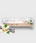 BEAUTI FOOD French Vanilla Protein Bar in white beige packaging with green accents